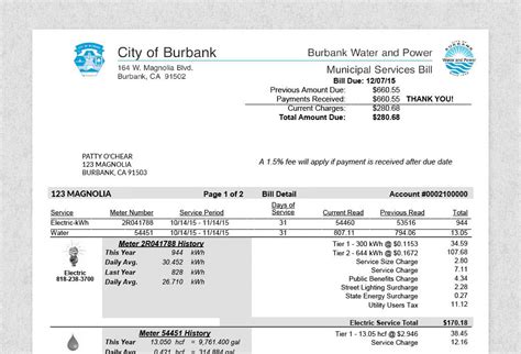 water and power pay bill.